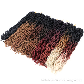 Hot sell Gypsy Locs 18 inch 24 stands 100g synthetic ombre dreadlock faux locs hair